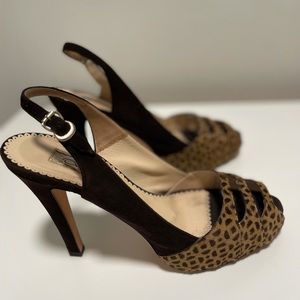 Oscar De La Renta Leopard Heels